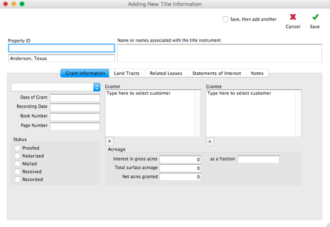 Fig 5-2 Adding new title information window