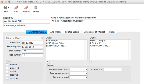 Fig 5-3 Working with Grant Information 