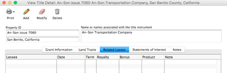 Fig 5-5 Related Leases window