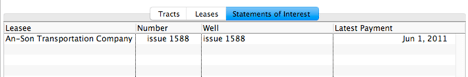 Fig 5-9 Bottom Tab Statements of Interest