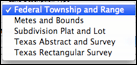 Fig 6-4 Land Description Type menu