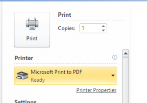 Windows 10 Send PDF option